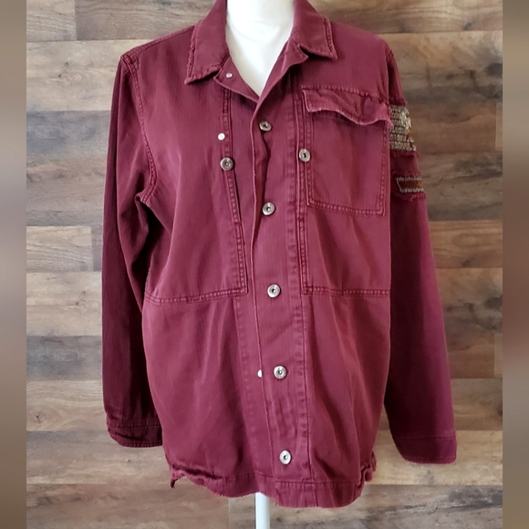 Free people beaded military jacket size L - Picture 5 of 10